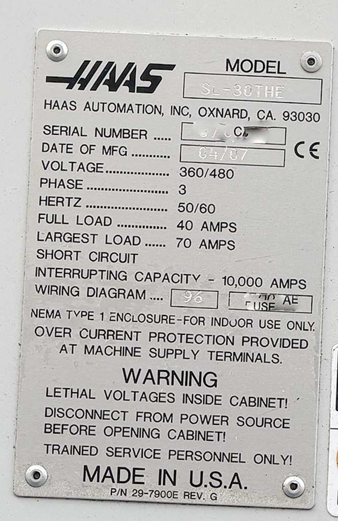 Haas SL-30THE CNC Drehzentrum - Thumbnail 8