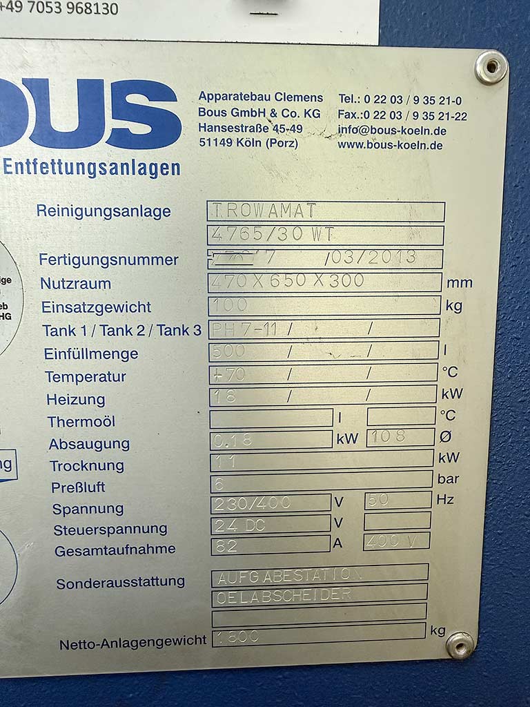 Bous Trowamat 4765/30 WT Cleaning System - Thumbnail 5