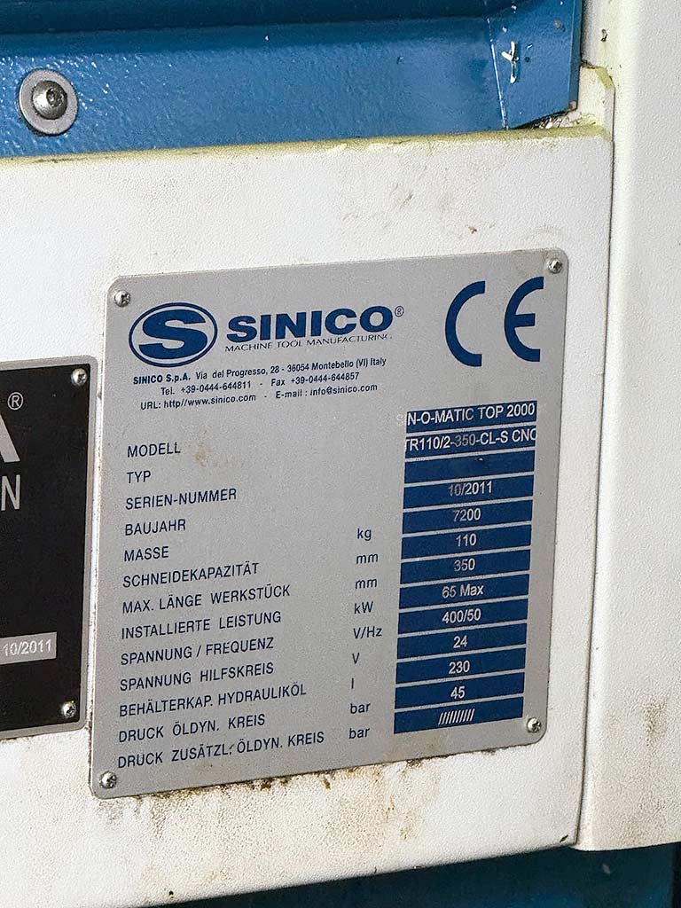 Sinico Sin-o-matic Top 2000 r1 CNC Transfermaschine - Thumbnail 6