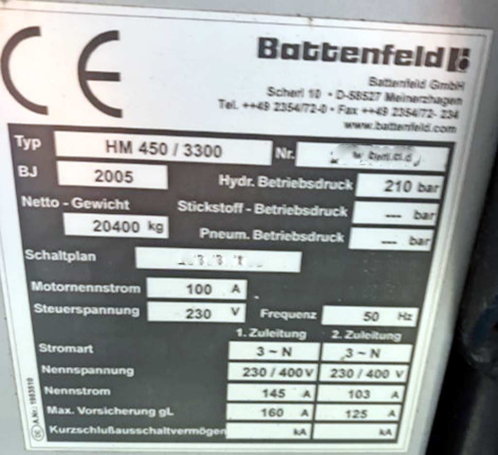 Battenfeld HM 450/3300 Injection Moulding Machine - Thumbnail 8