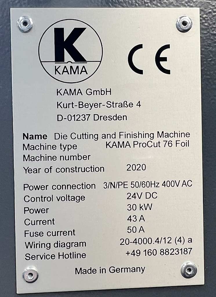 Kama ProCut 76 Foil Punching and Embossing Machine - Thumbnail 8
