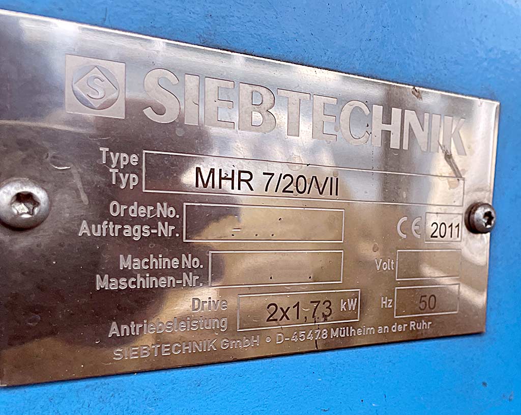 Siebtechnik MHR 7/20/VII Mehrdecksiebmaschine - Thumbnail 8