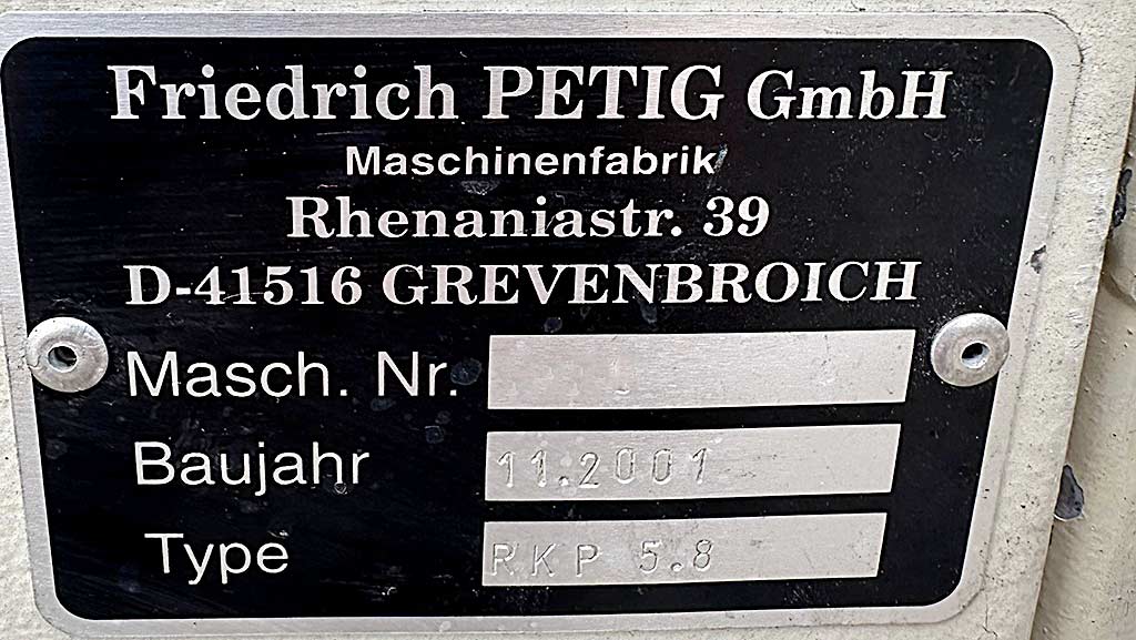 Friedrich Petig RKP 5.8 Punching Machine - Thumbnail 8