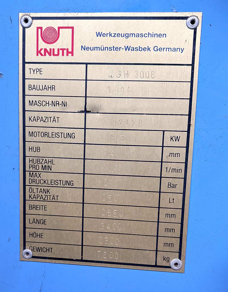 Durma/Knuth MGH 3008 Plate Shear - Thumbnail 6