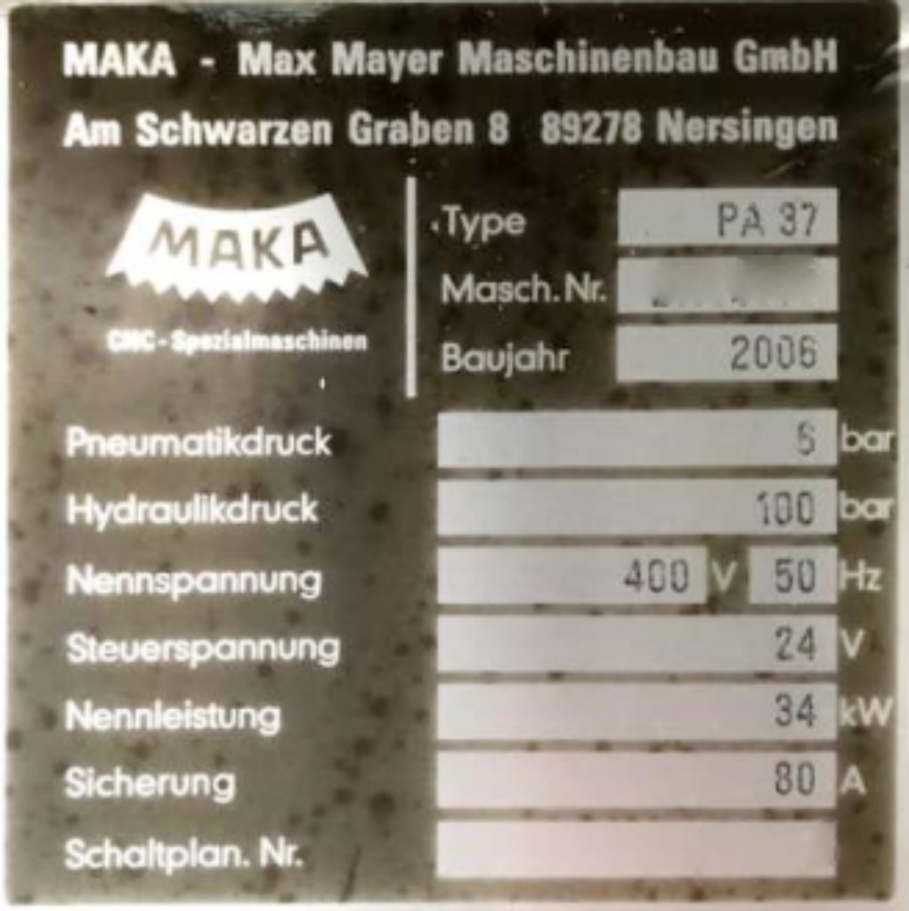 Maka PA 37 CNC Machining Center - Thumbnail 8